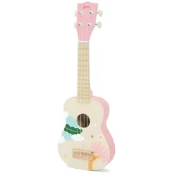 Classic World Kinder-Ukulele aus Holz, rosa