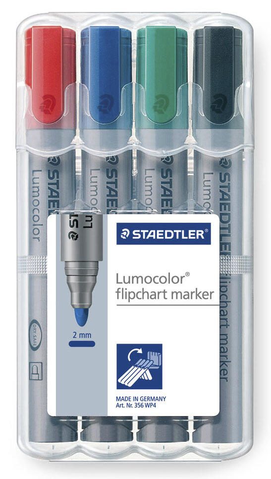 STAEDTLER Lumocolor Flipchart-Marker 2.0 mm Mehrfarbig 356 WP4