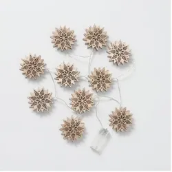Boltze Home, Weihnachtsfiguren, Deko Lichterkette Schneeflocken, 100 cm