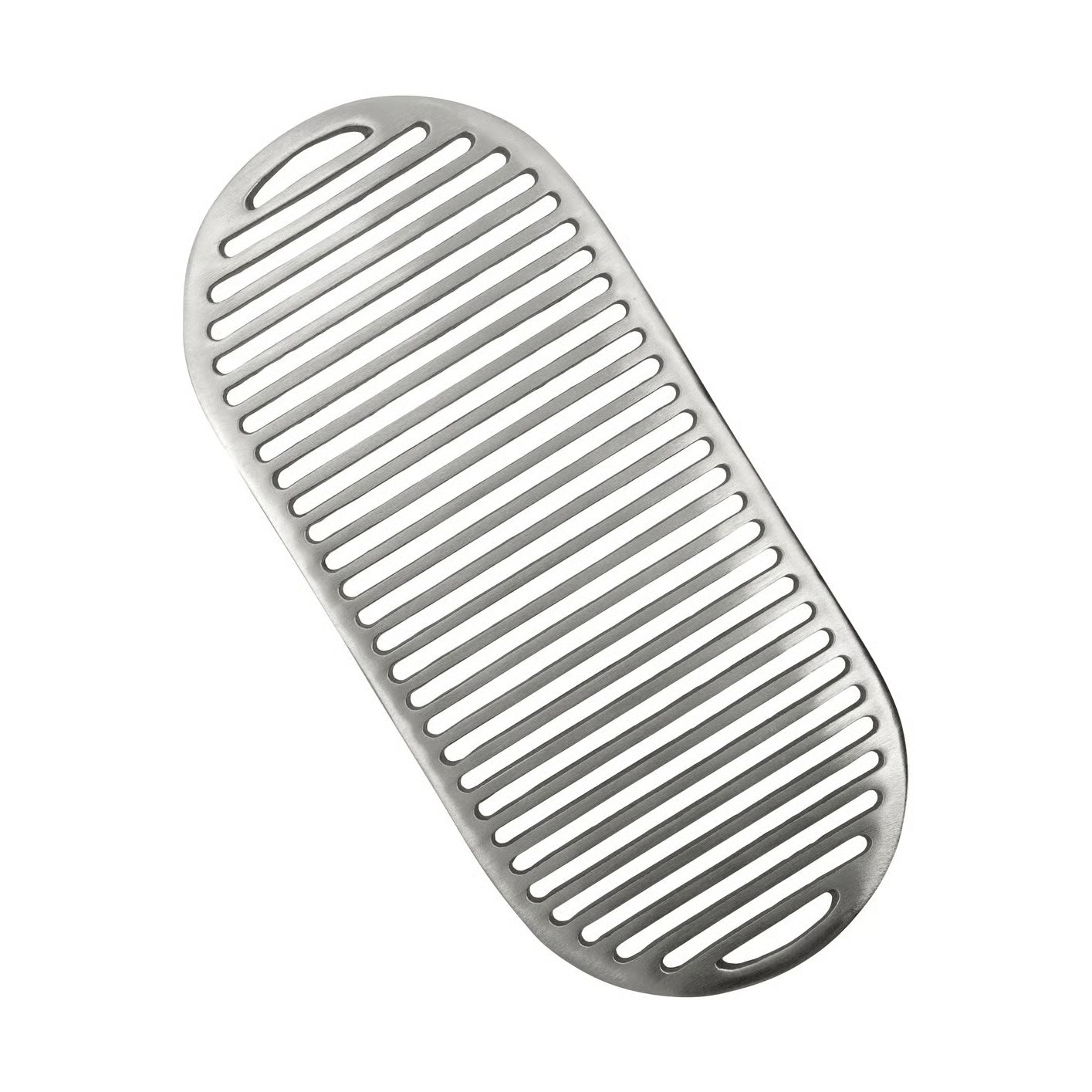 House Doctor Esme onderzetter Geborsteld zilverkleurig, B: 35,5 cm, D: 16 cm