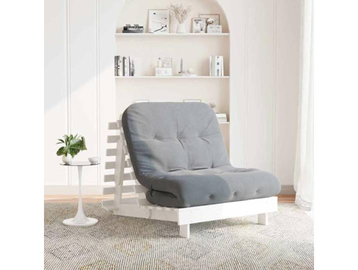 HGFDSAWE Schlafsofa, Futon Klappbett mit Kiefernholz Rahmen & Matratze Verstellbare Rückenlehne, Platzsparend klappbar, Rustikales Design