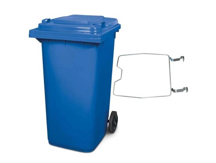 BRB Mülltonne MGB 240 Liter, mit Klemmring für Müllsäcke (blau)
