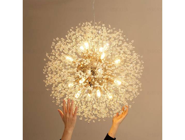 Luminaires suspendus LED modernes en forme de pissenlit pour salon, salle à manger, chambre à coucher, luminaires suspendus en forme de boule de feu étoilée