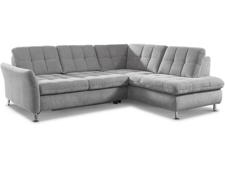 Ecksofa DIE PLANBAR MP-IN20016 L-Form mit Kaltschaum-Polsterung , silber, B:242cm H:87cm T:116cm, 100% Polyester, Sofas, Ecksofa, optional Kopfstützen & Schlaffunktion, mit Kaltschaum-Polsterung