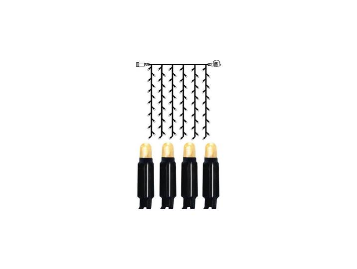 Lichtervorhang 24 Extra, 100 cm x 100 cm , gold (schwarz), Kabellänge 1m x Gesamtlänge 1m, PARFORCE TRADITIONAL HUNTING, Lichterketten, Lichtervorhang
