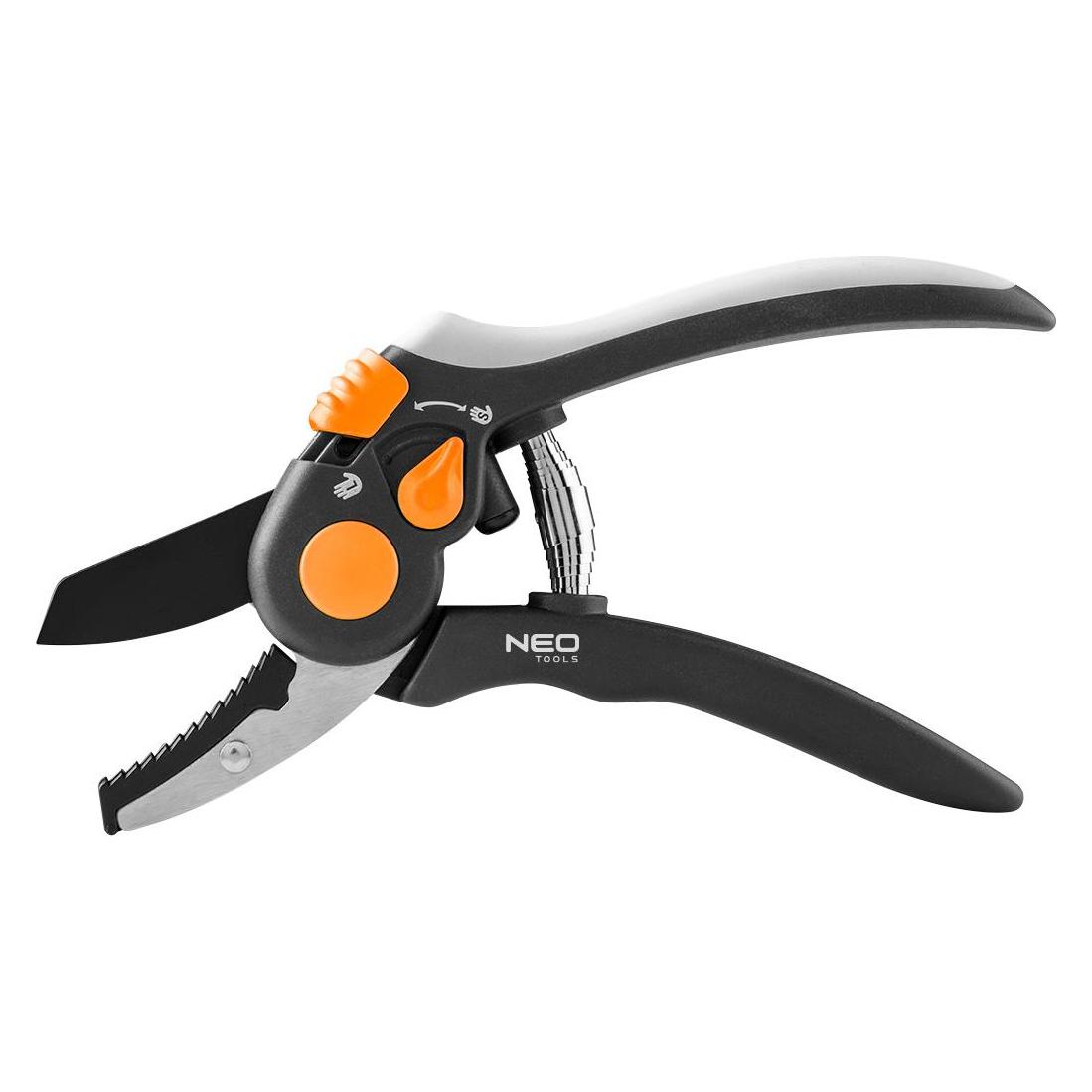 Neo Tools Front secateurs 200 mm, range up to 18 mm, adjustable distance (TOP-15-203)
