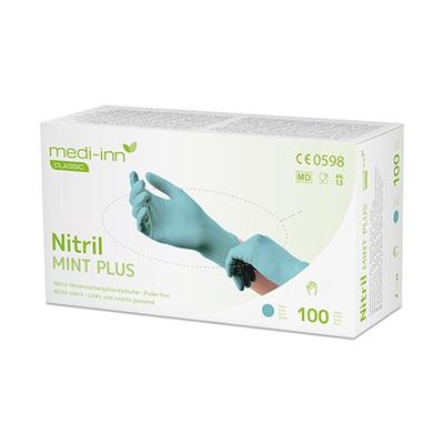 Medi-Inn Classic 1000 Handschuhe, Nitril puderfrei mint "Nitril Mint Plus" Größe XS (93831, 10x100 Stück)
