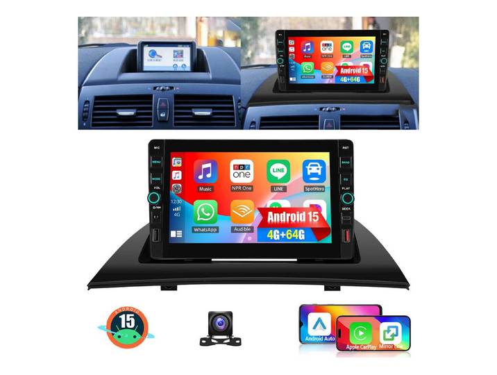 ESSGOO DAB+ 64G Android16 2DIN Für BMW X3 E83 2006-2010 GPS Navi WIFI Carplay Autoradio (RDS, 4+64GB(optional), Digitalradio (DAB), FM, GPS, WIFI, SWC, Apple Carplay Android Auto GPS Navi WIFI BT EQ)