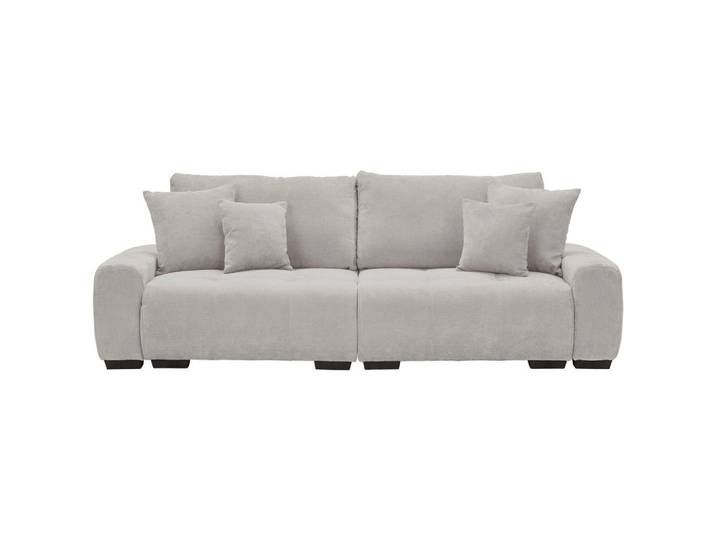 Carryhome Bigsofa, Natur, Kunststoff, 3-Sitzer, Füllung: Hohlfaser, Schaumstoffflocken, 250x100x90 cm, Rücken echt, Wohnzimmer, Sofas & Couches, Sofas, Bigsofas