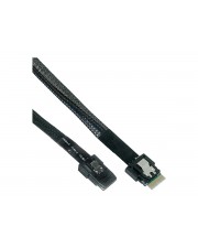 InLine Internes SAS-Kabel SAS 12Gbit/s 4i Slim S Verriegelung bis Mini SFF-8087 S 50 cm Schwarz (27645A)