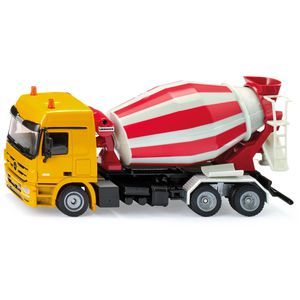 siku Baustellenfahrzeug 3539 MB Actros Fahrmischer, Betonmischer, aus Metall/Kunststoff, Maßstab 1:50