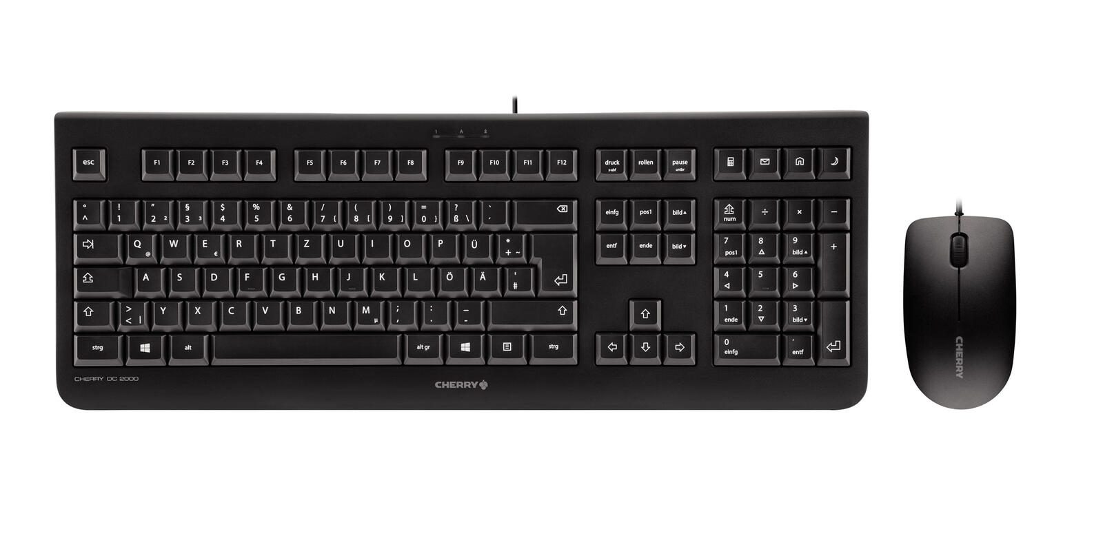 CHERRY DC 2000 kabelgebundenes Desktop-Set - QWERTZ DE - schwarz JD-0800DE-2