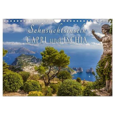 Sehnsuchtsinseln Capri und Ischia (Wandkalender 2027 DIN A4 quer), CALVENDO Monatskalender
