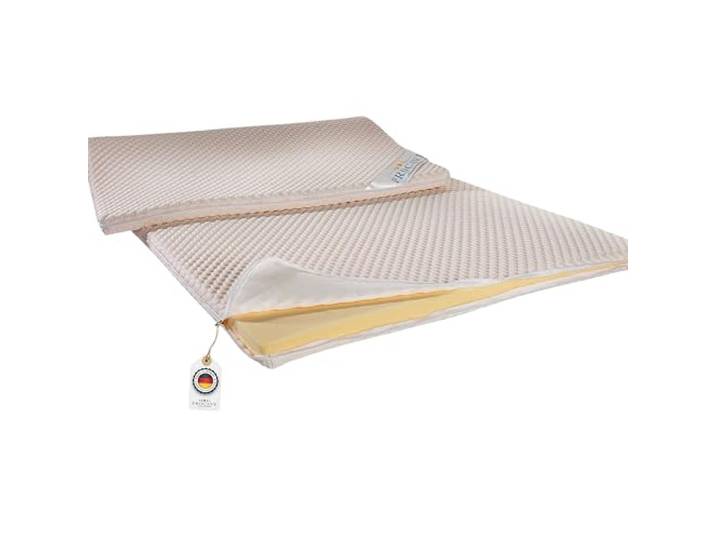 PROCAVE Viscoschaum Matratzen-Topper 60x200 cm mit Noppen-Doppeltuch-Matratzenbezug, mit Memory Visko Schaum-Kern, idealer Matratzentopper 100% aus Deutschland
