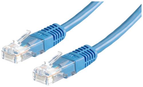 Roline 21.15.0554 RJ45 Patchkabel CAT 5e U/UTP 3.00m Blau 1St.