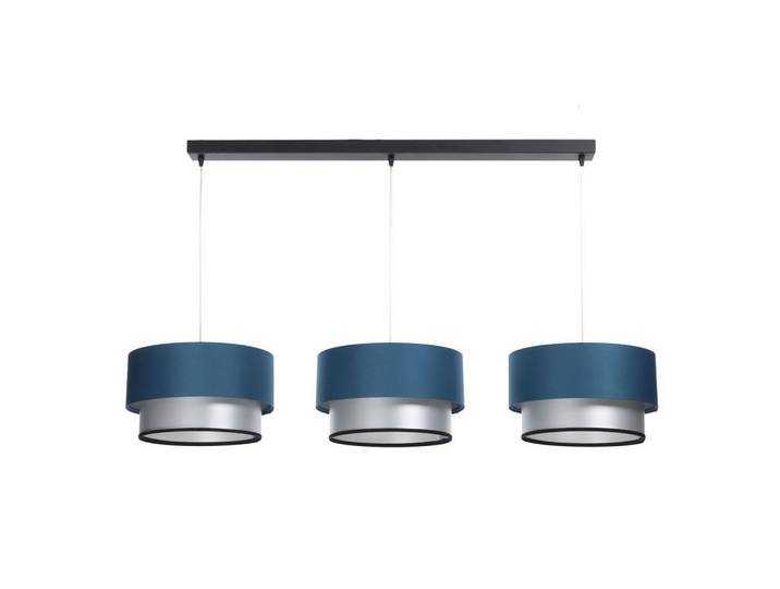 Onzeno Hängeleuchte Blau 30/88 cm, Silberfarben, Kunststoff, E27, 2.6x88x30 cm, Lampen & Leuchten, Innenbeleuchtung, Hängeleuchten, Pendelleuchten