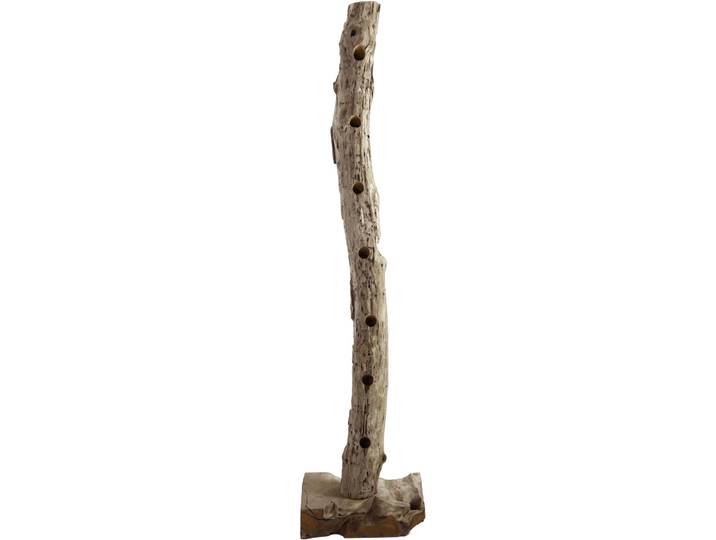 Weinregal Livio natur Recyceltes Teak massiv B 40 H 185 cm