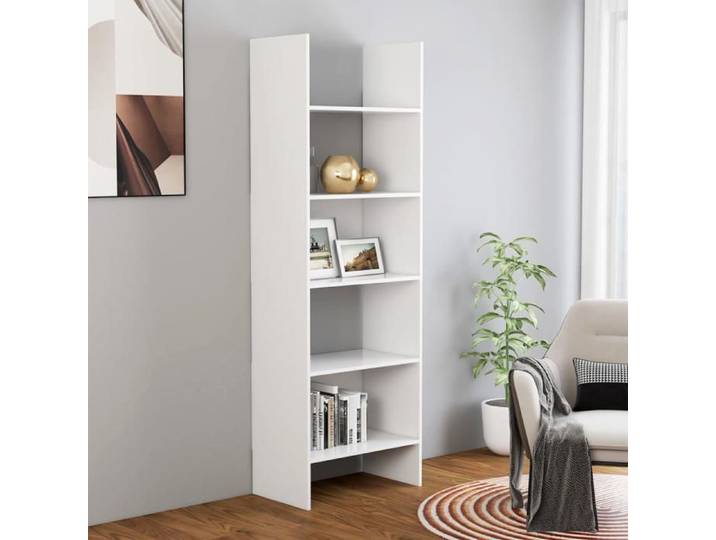 Bibliothèque-Meuble de rangement Blanc 60x35x180 cm Bois d'ingénierie