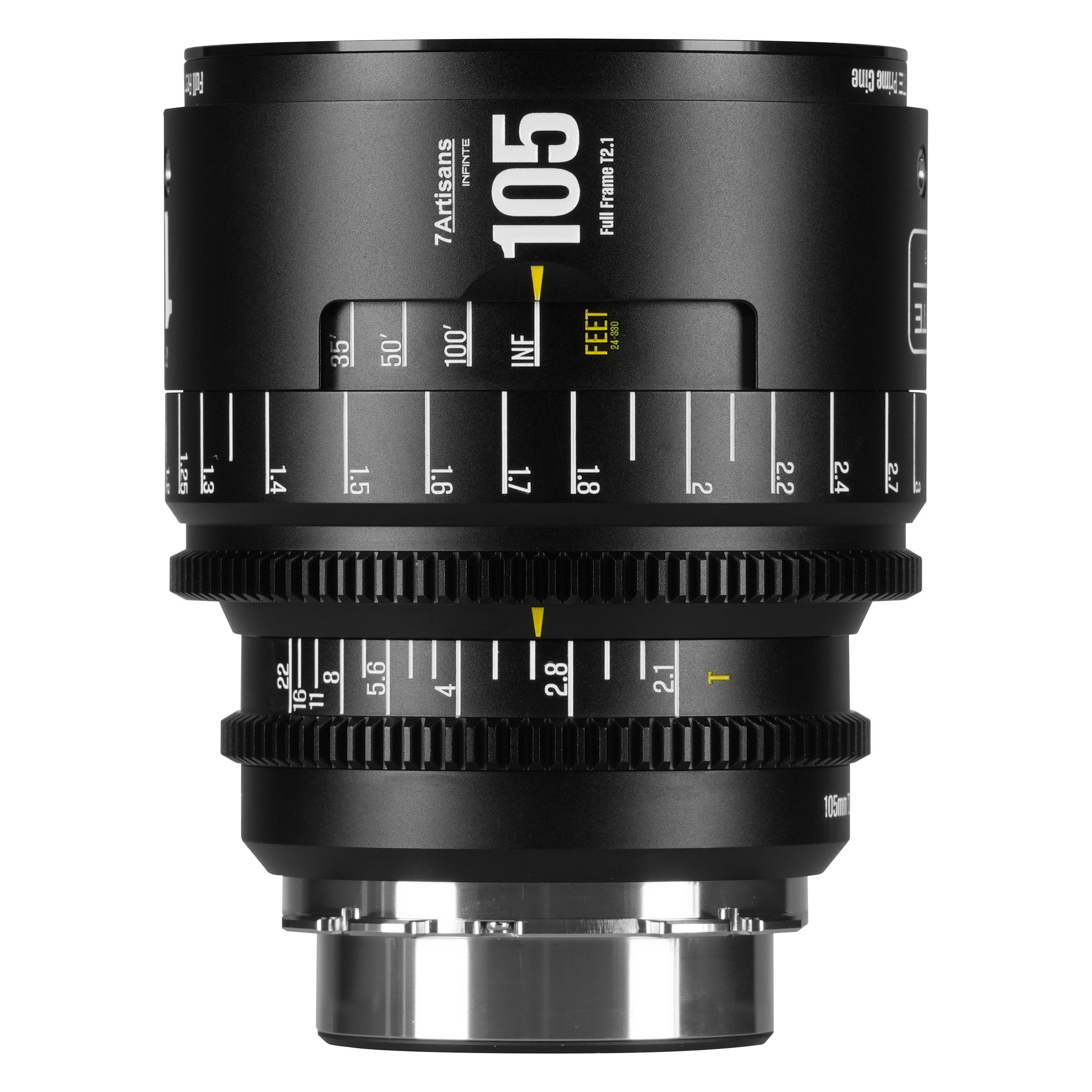 7artisans 105T21B-PL INF 105mm T2.1 INFINTE PL Mount (Black) (Arri PL, L-Mount, Vollformat) (105T21B-PL INF)