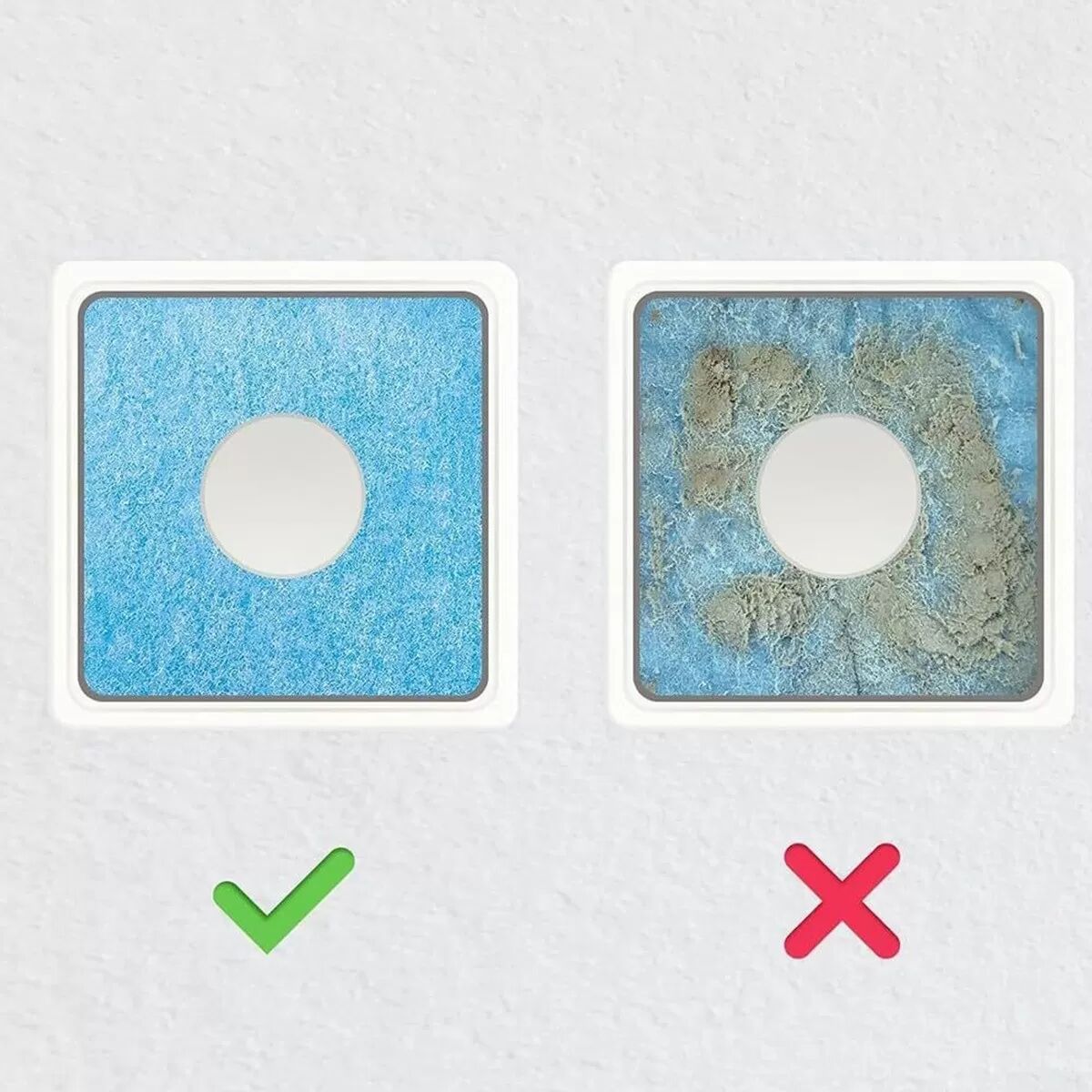 INF 5er-Pack Badezimmerlüfter Austauschfilter Polyester-Schwamm Blau, kompatibel mit Limodor Limot Vents Fan