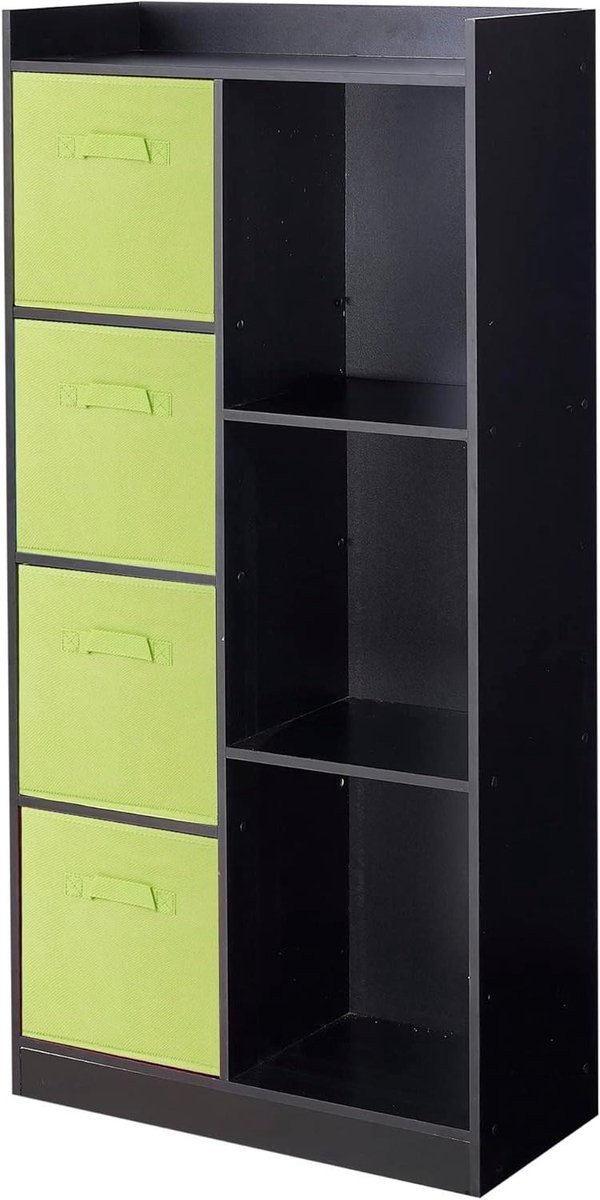 URBNLIVING Hoge houten boekenkast met 7 kubussen