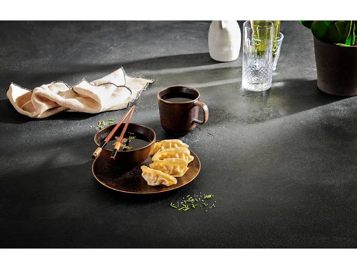 Pastateller Powerful 4er-Set Ø 24cm Schwarz/Schwarz/Braun