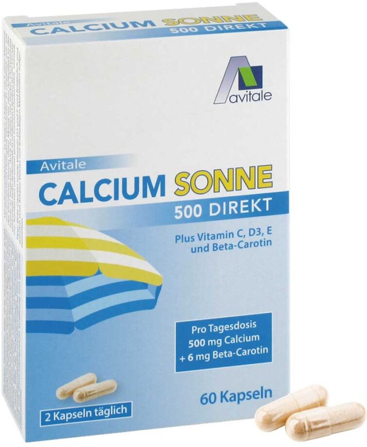 Avitale Calcium Sonne 500 Direkt Kapseln 60stk