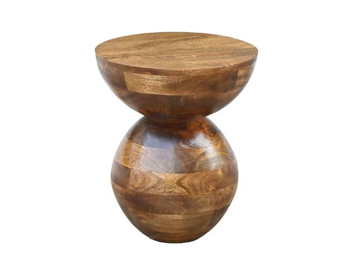 furnicato Beistelltisch Vollholz 35x35x42 cm Dunkelbraun (1-St), Handgefertigter Beistelltisch mit Klarlack-Finish für dein Wohnzimmer