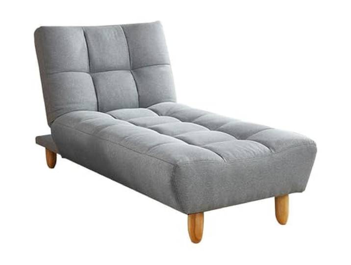 Vente-unique Esteban Schlafsofa aus Stoff - Grau - Einzelst ck Holzgestell Gepolsterter Effekt