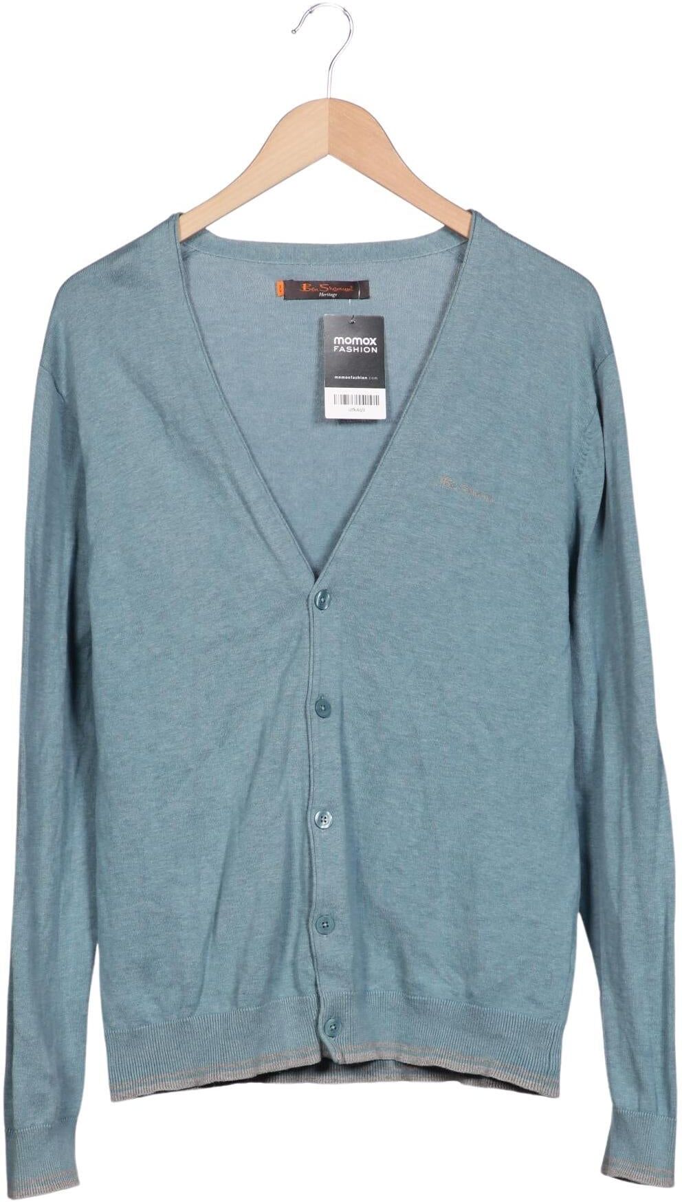 Ben Sherman Herren Strickjacke, Hellblau, Gr. XL, Baumwolle - Second Hand