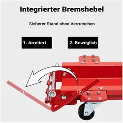 Wiltec, Motorrad Zubehör, Rangierschiene Motorrad bis 250 kg Rangierhilfe Rangierplatte Parkhilfe Rolly