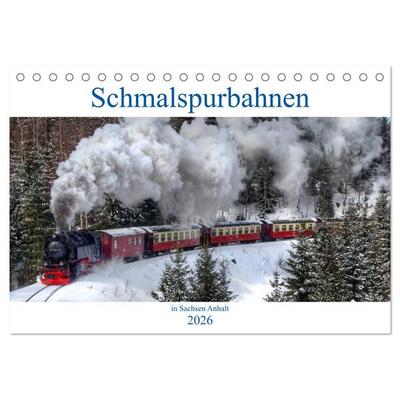 Schmalspurbahnen in Sachsen Anhalt (Tischkalender 2026 DIN A5 quer), CALVENDO Monatskalender