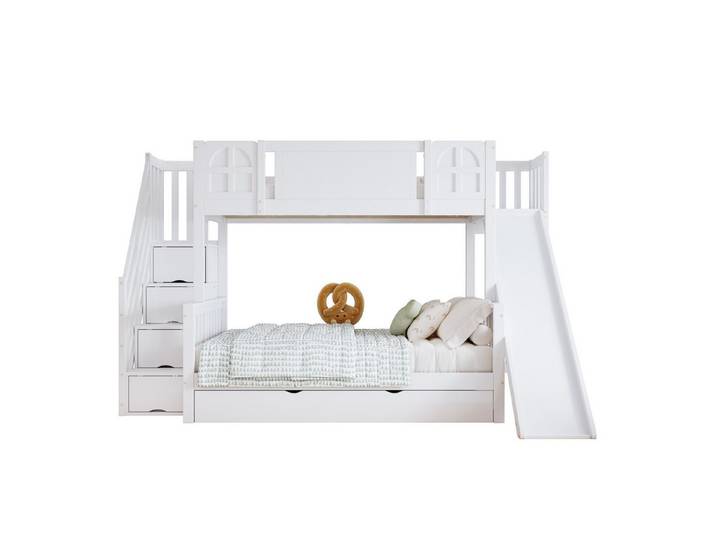 Thanaddo Hochbett Etagenbett, Kinderbett Mit Fenster, Jugendbetten, Mit Kinderrutsche,