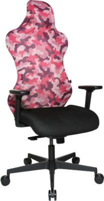 Topstar Bürostuhl Sitness RS Sport Camouflage, mit Armlehnen, 3D-Synchronmechanik, Muldensitz, Kopfstütze, pink/schwarz