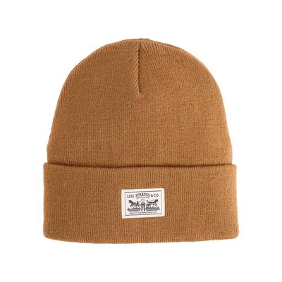Beanie LEVI'S "EMBARCADERO BEANIE", Damen, braun (foxtrot braun), Strick, Kunstfaser, Mützen Beanie, Unisex