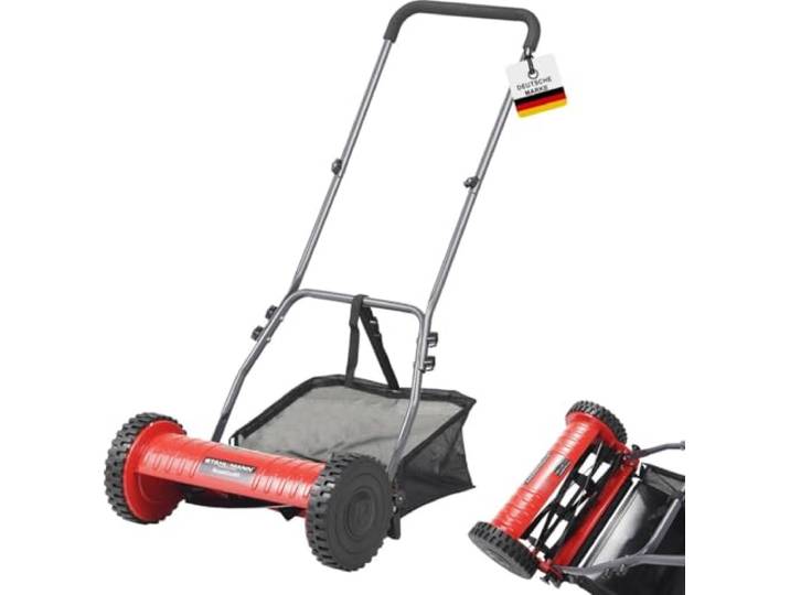 STAHLMANN Spindelmaaier RoyalCut – Grasmaaier met 40 cm maaibreedte, 32 liter opvangbak, 4-traps maaihoogteverstelling – handgrasmaaier handmatig - stil en milieuvriendelijk