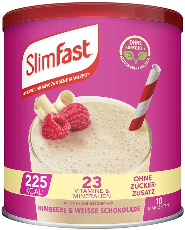 Slim Fast Pulver Himbeere+weiße Schokolade 365g