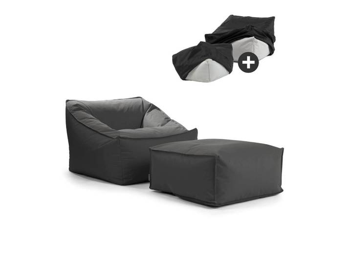 OUTDOOR SITZSACK Der Sunnyboy mit Hocker