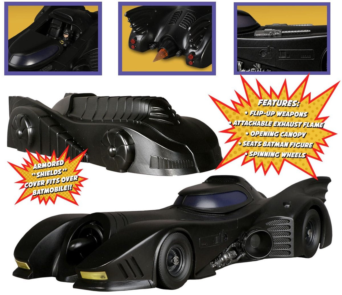 Mezco Toys Batman 1989 Batmobile DC Universe voertuig, 9,5 cm
