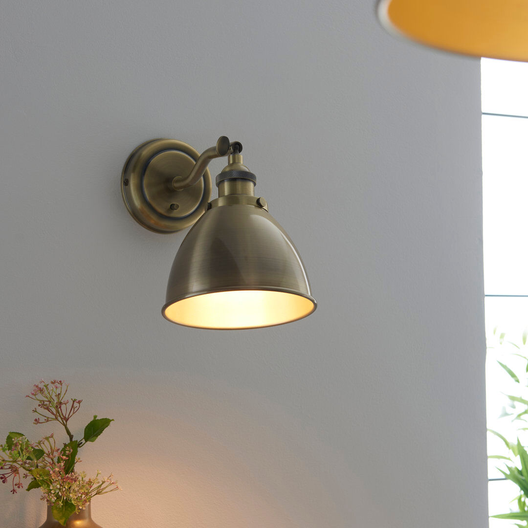 Rio Ziemer Steel Armed Sconce Antique Brass 19.5cm H X 15cm W X 25cm D