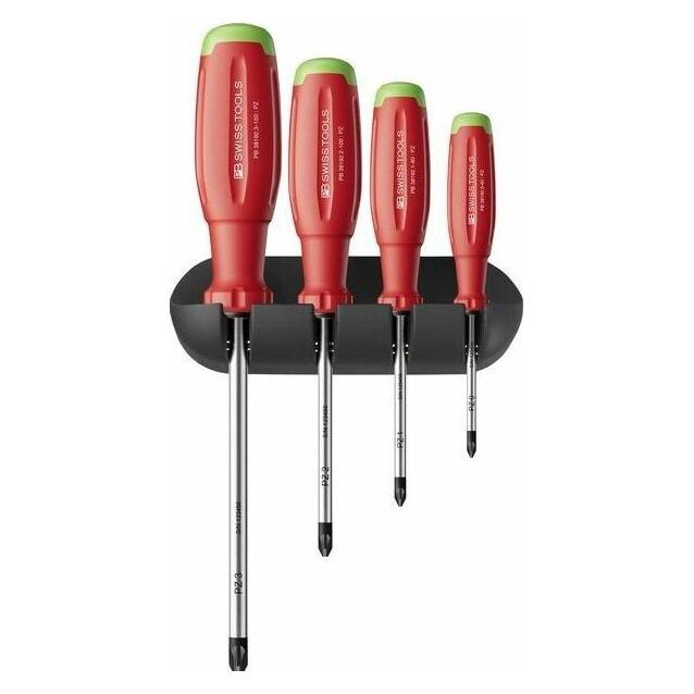 PB Swiss Tools Schraubendreher-Satz 4-teilig PZ im Wandhalter SwissGrip EVO PB Swiss (PB 38243.H-141279.0001)