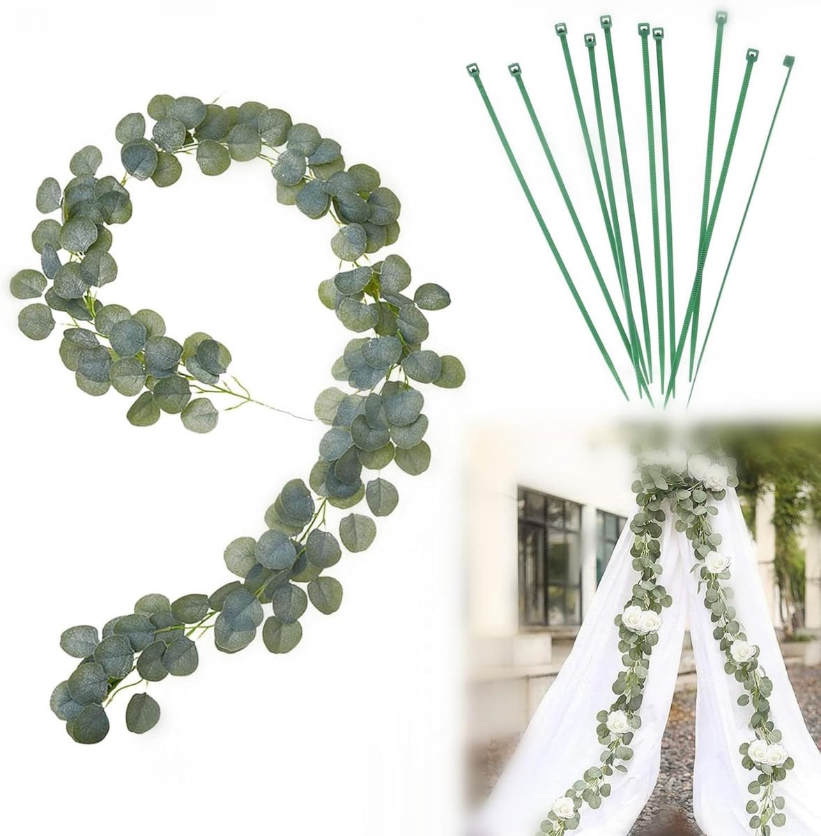Allecto Plus Hangende Eucalyptus Kunstplanten voor Binnen en Buiten