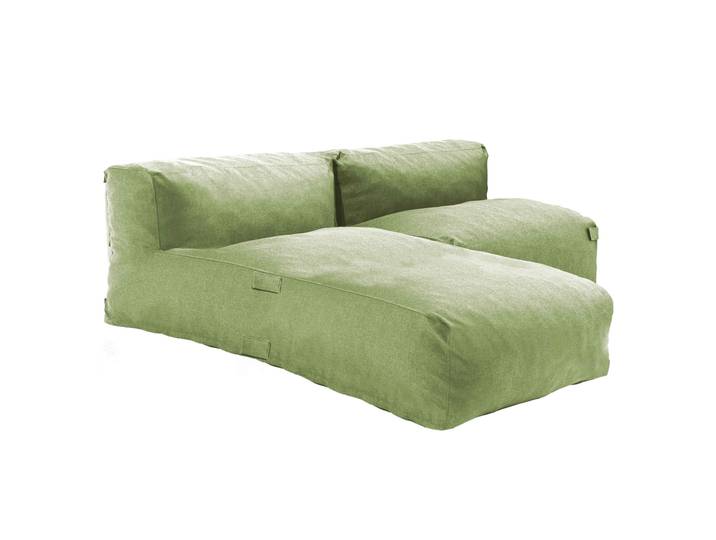 Modulare Gartenmöbel für 2 Personen bestehend aus 1 Sessel und 1 Chaiselongue