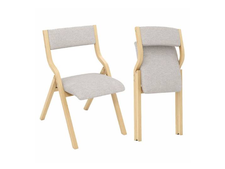 KOMFOTTEU Esszimmerstuhl (2er Set), küchenstühle klappbar, mit Holzrahmen