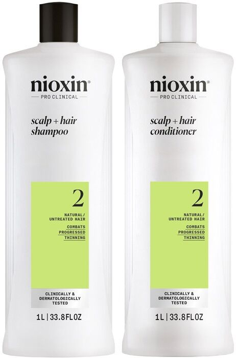 Nioxin Systems Shampoo, System 2 1000ml & Systems Conditioner, System