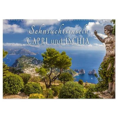 Sehnsuchtsinseln Capri und Ischia (Wandkalender 2027 DIN A2 quer), CALVENDO Monatskalender