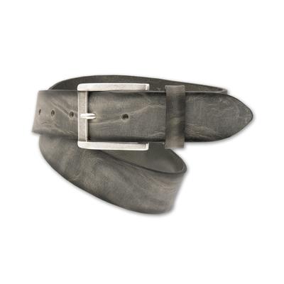 Ledergürtel BERND GÖTZ "Ledergürtel mit lebendiger Struktur und Schattenkanten", Herren, Gr. 80, grau (taupe), Rindsleder, Gürtel Ledergürtel