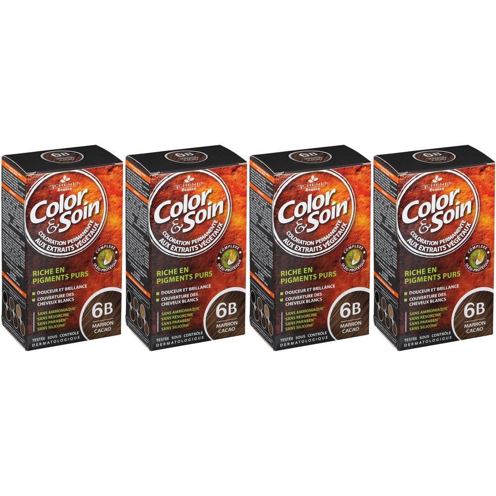 Les 3 Chênes Color & Soin 6B marron cacao x4 4x135 ml Creme