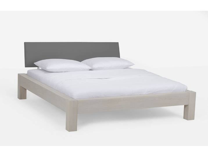 Holzbett massiv Lotus , Wildeiche weiß geölt , verschiedene Größen
