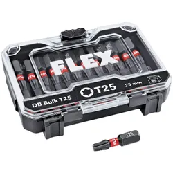 Flex Bitset Bit Bohrschrauber Schrauber Set DB Bulk T25 Torx 25 Stück 530491